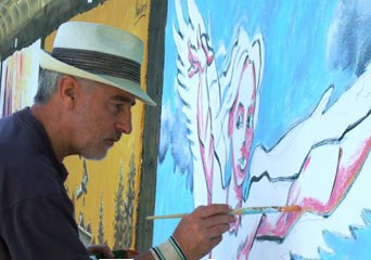 Eurico Borges a pintar